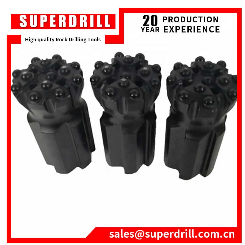 T38 Stone Drilling Tools Mining Hard Rock Drill Jack Hammer Bit Threaded Tungsten Carbide Button Rock Drilling Bits For Marble