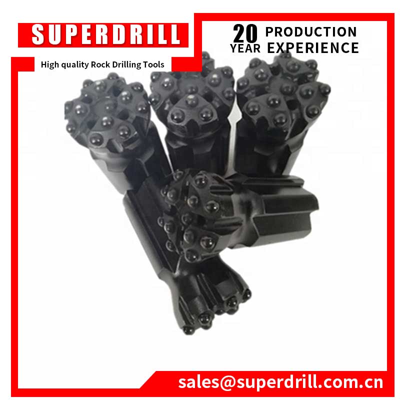 T45 89mm retrac thread button bit wth T45 thread drill rod for Mining quarrying and tunneling