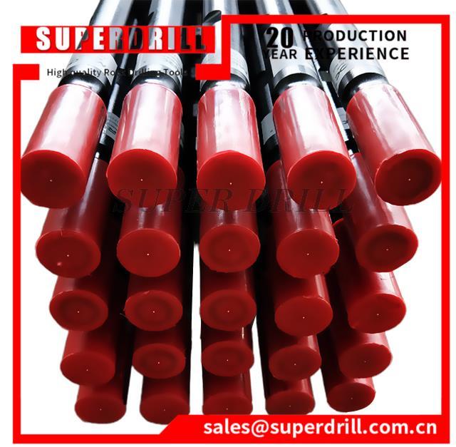 T45 Round 46 Mf Top Hammer Drilling Tools Threaded Rock Drill Extension Drifting Drill Rod For Underground Mining