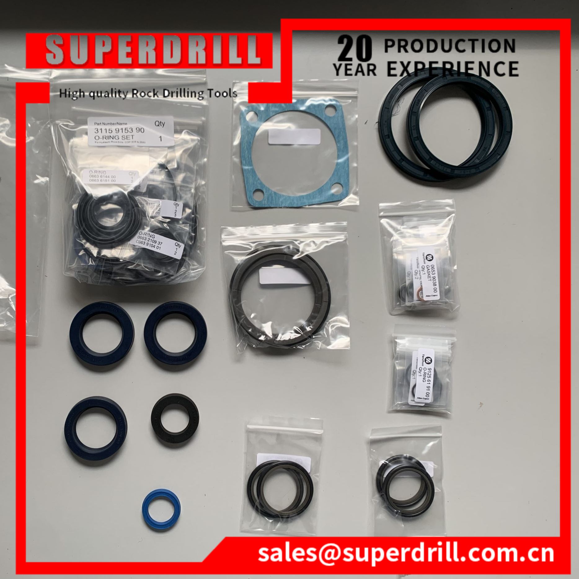 3115926390/sealing Package For Overhaul Of Rock Drill/cop1132b Female/drilling Rig Parts