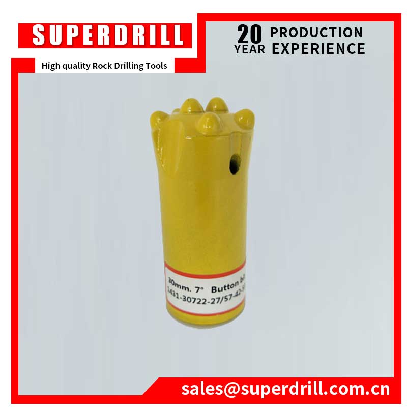 High Quality Taper rock drill 38mm 7 button bits