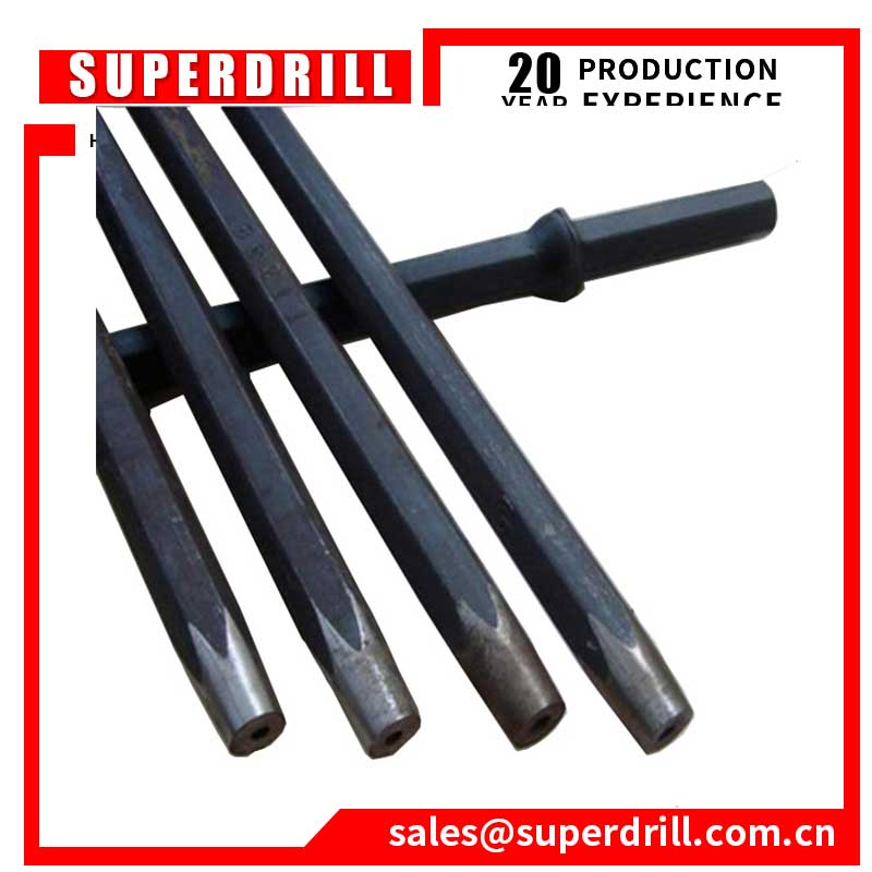 H22 H25 tapered drill rod with 108mm 159mm shank 7 11 12 degree