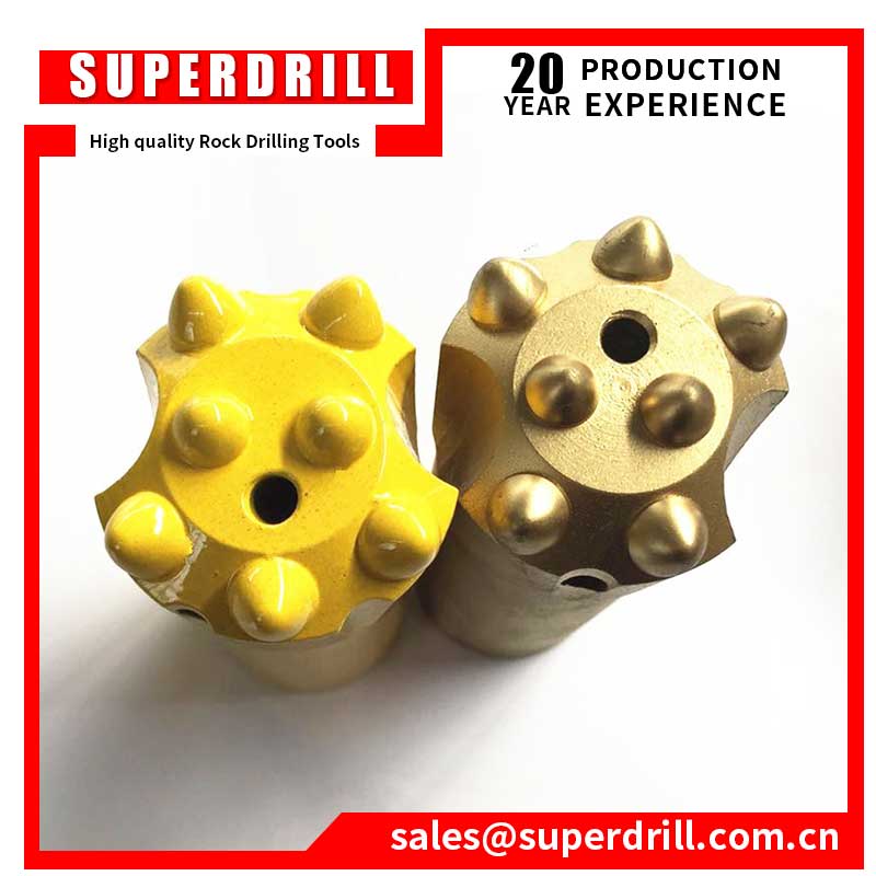 R25 R32 R38 Mining Hard Rock Drilling Tools Quarry Tungsten Carbide Inserts Threaded Reaming Button Drill Dome Bit Durable