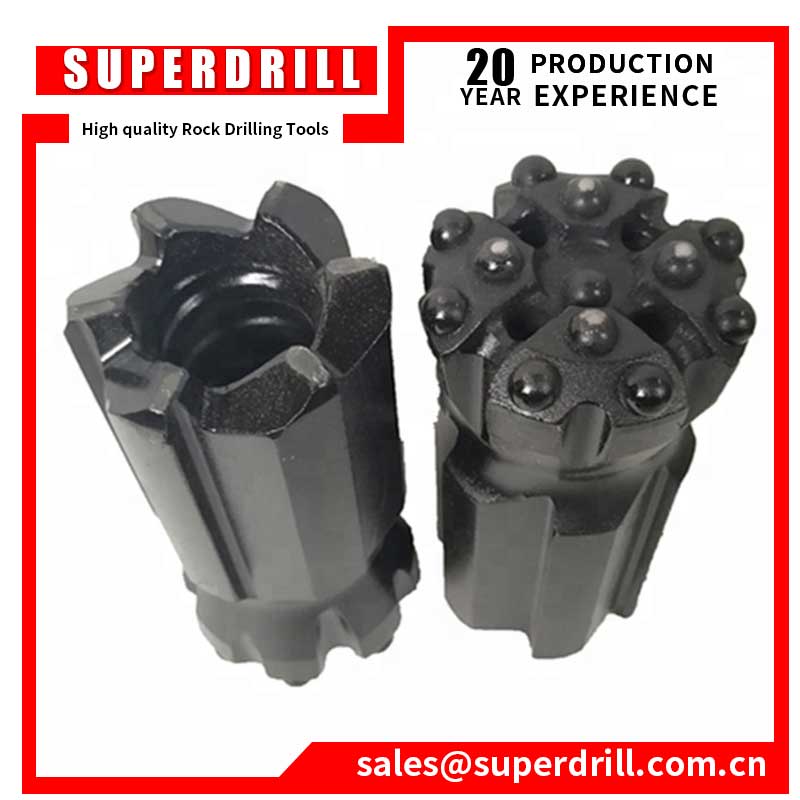 T38 Stone Drilling Tools Mining Hard Rock Drill Jack Hammer Bit Threaded Tungsten Carbide Button Rock Drilling Bits For Marble