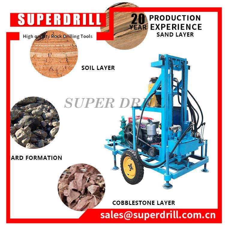 Portable Diesel Hydraulic Small Water Well Drilling Rig