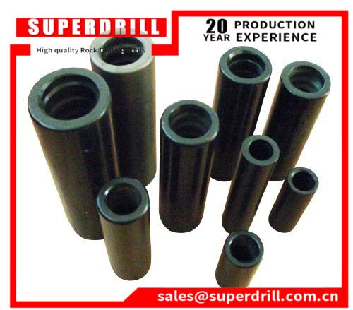 T38 T45 T51 R25 R32 R38 Drifter Speed Extension Drill Rod Coupling Sleeves For Mining Rock Drilling