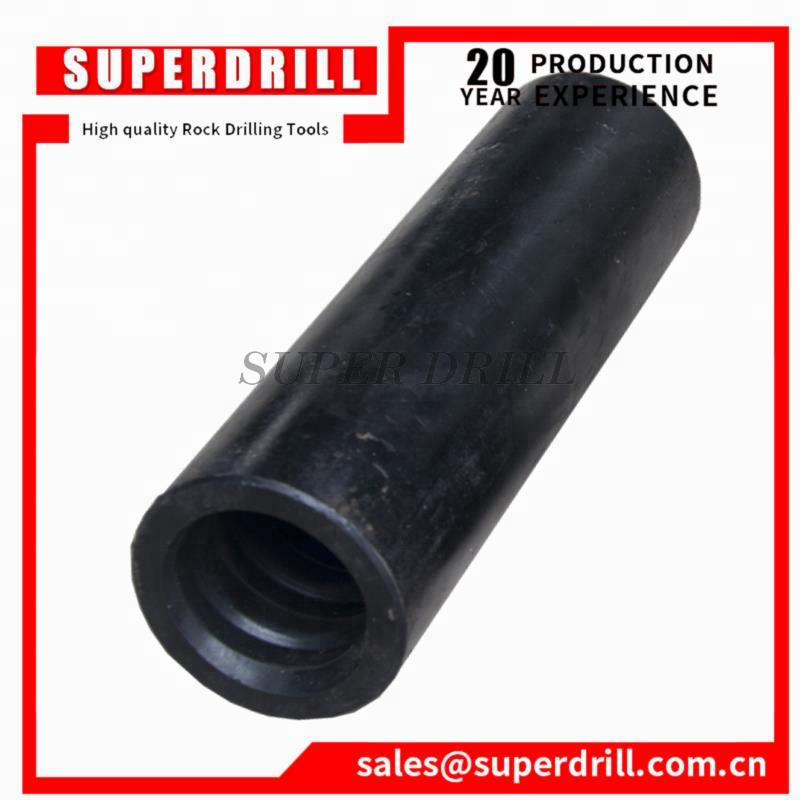 Rock Drilling Tools R32 R38 T38 T45 T51mf Mm Rod Speed Extension Drill Rod Coupling Sleeves For Mining Rock Drilling