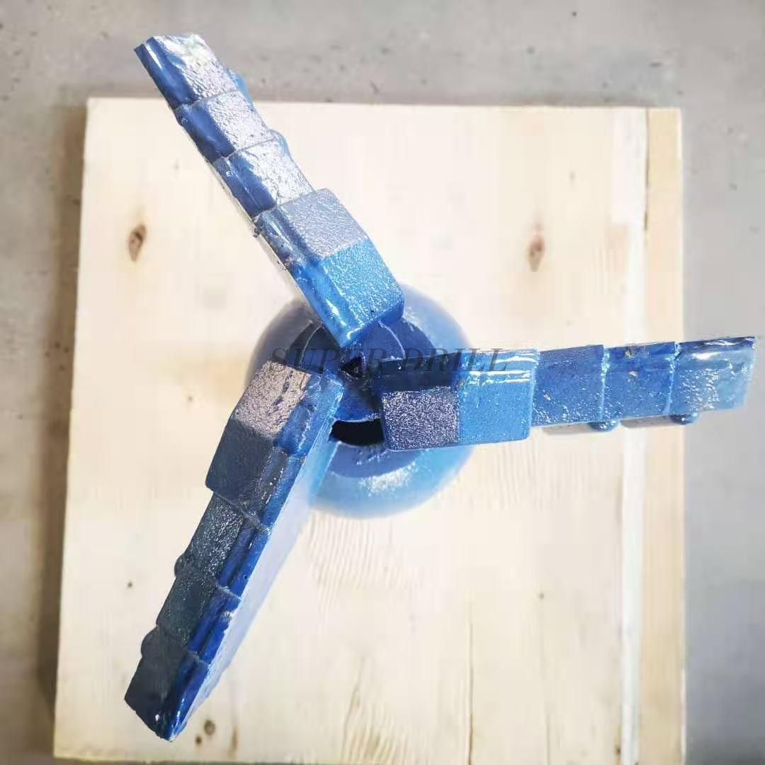 3 wings step type drag bit with diameter 100mm