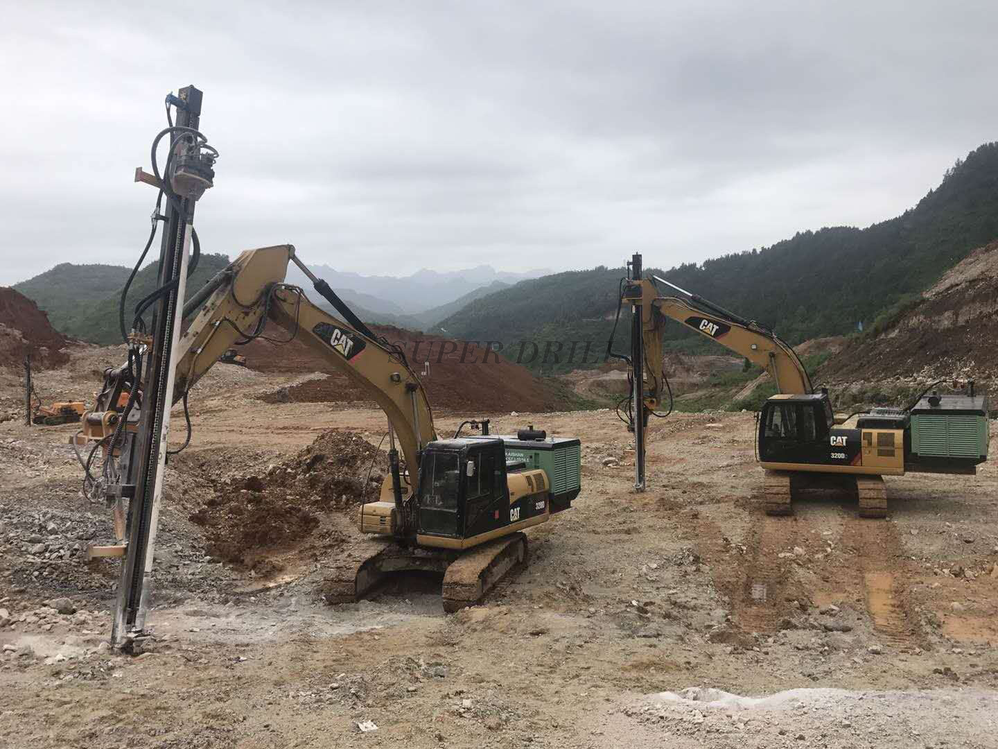 PD45 Excavator mounted rock drilling attachments