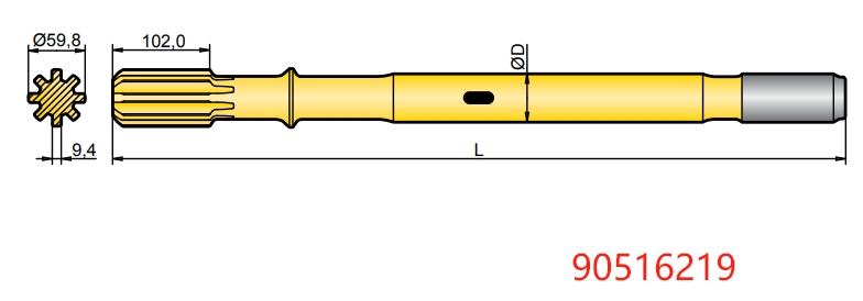 90516219 Montabert HC 150 RP Shank Adapter