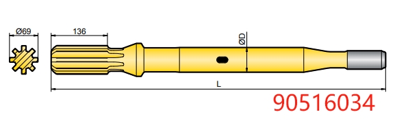 90516034 Montabert HC 160 Shank Adapter