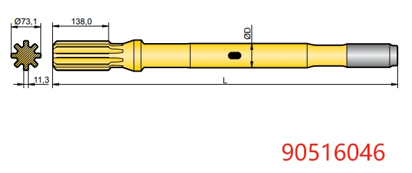 90516046 Montabert HC 200 A Shank Adapter