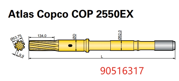 90516317 Atlas COP 2550EX Shank Adapter