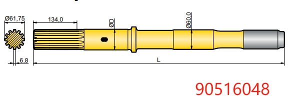90516048 Atlas COP 2560EX Shank Adapter