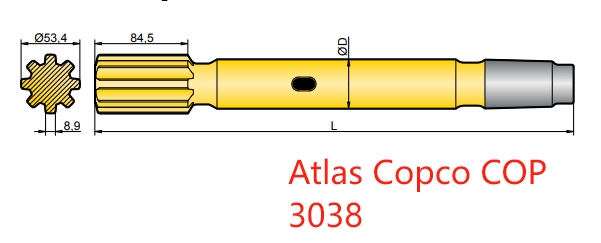 90516571 / 90516548 Atlas Copco COP 3038 Shank Adapters
