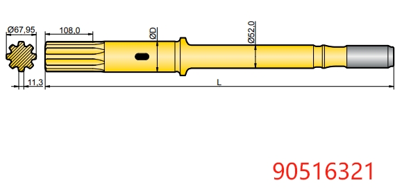 90516321 Atlas Copco COP 4050MEX Shank Adapter