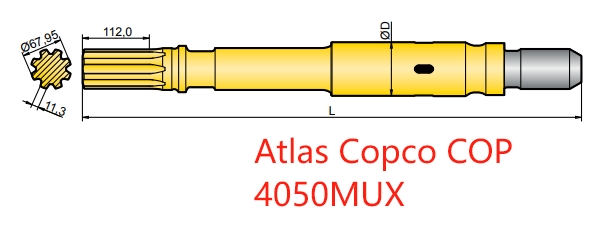 90514632 / 90514316 Atlas Copco COP 4050MUX Shank Adapter