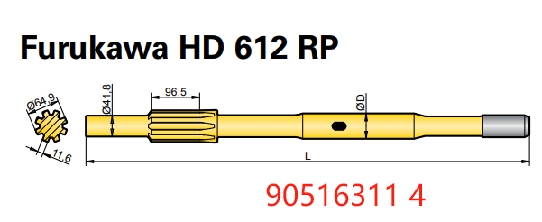 90516311 Furukawa HD 612 RP Shank Adapter