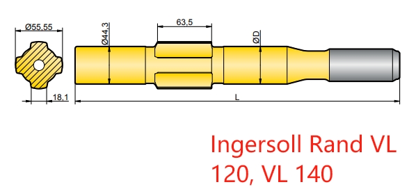 Ingersoll Rand VL 120 & VL 140 Shank Adapters